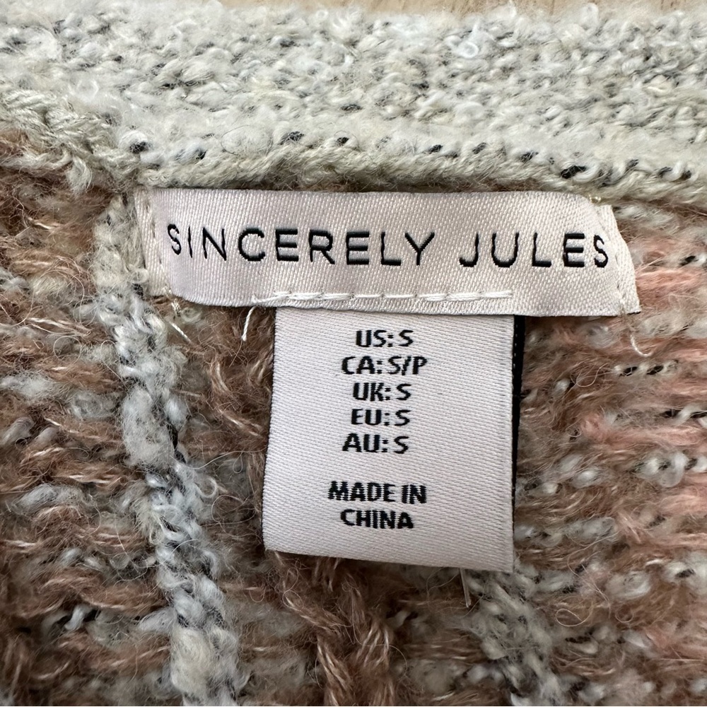 Sincerely Jules Patchwork Button Front Cardigan S… - image 3